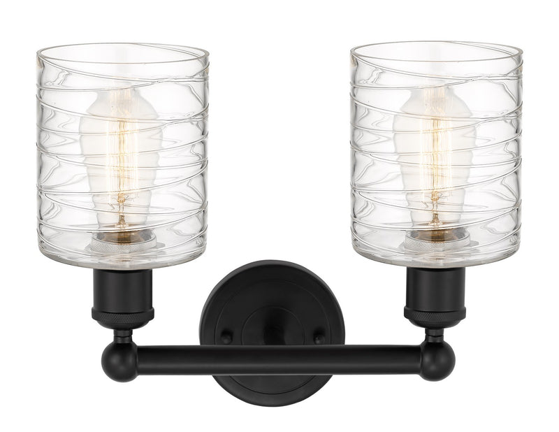 Innovations 616-2W-BK-G1113 Two Light Bath Vanity, Matte Black