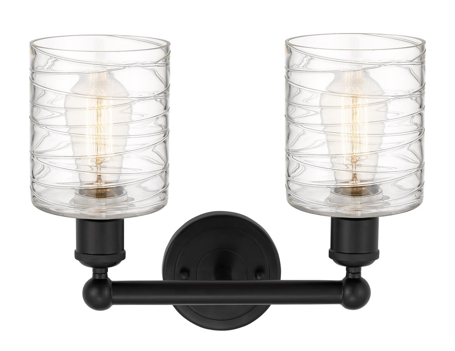 Innovations 616-2W-BK-G1113 Two Light Bath Vanity, Matte Black