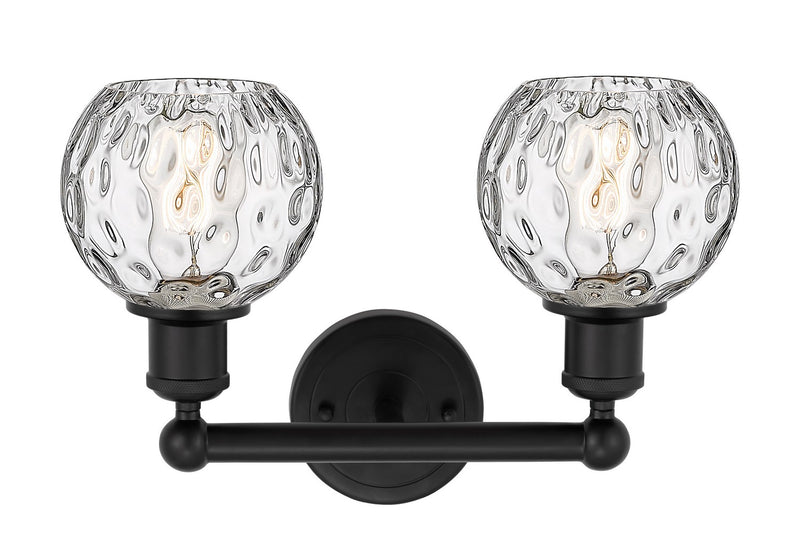 Innovations 616-2W-BK-G1215-6 Two Light Bath Vanity, Matte Black