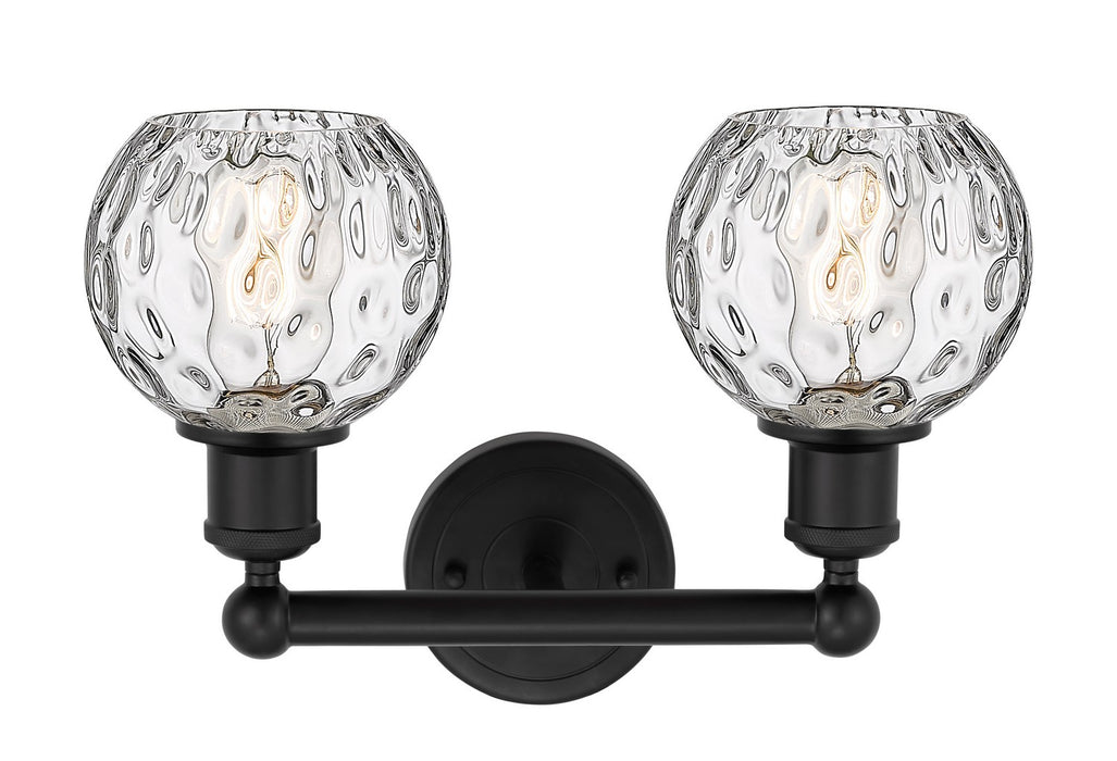 Innovations 616-2W-BK-G1215-6 Two Light Bath Vanity, Matte Black