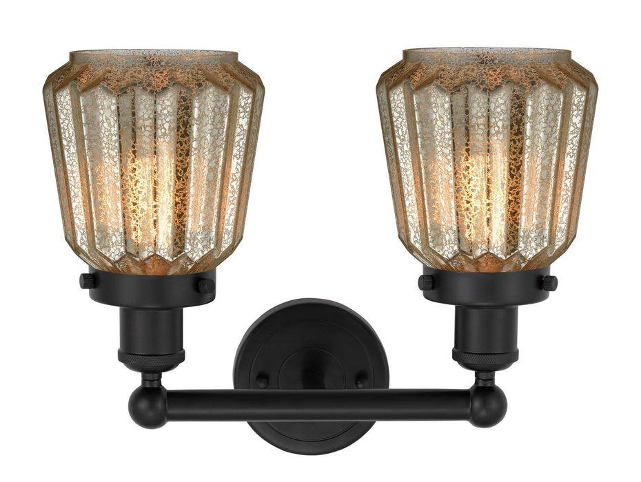 Innovations 616-2W-BK-G146 Two Light Bath Vanity, Matte Black