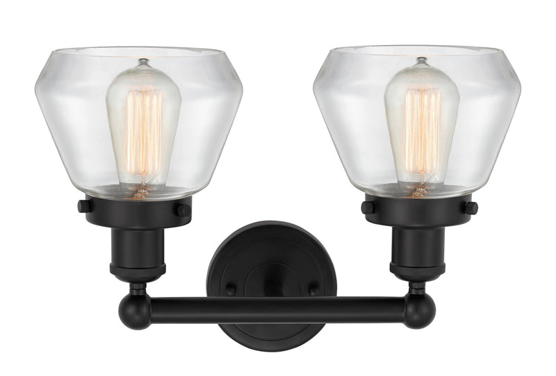 Innovations 616-2W-BK-G172 Two Light Bath Vanity, Matte Black