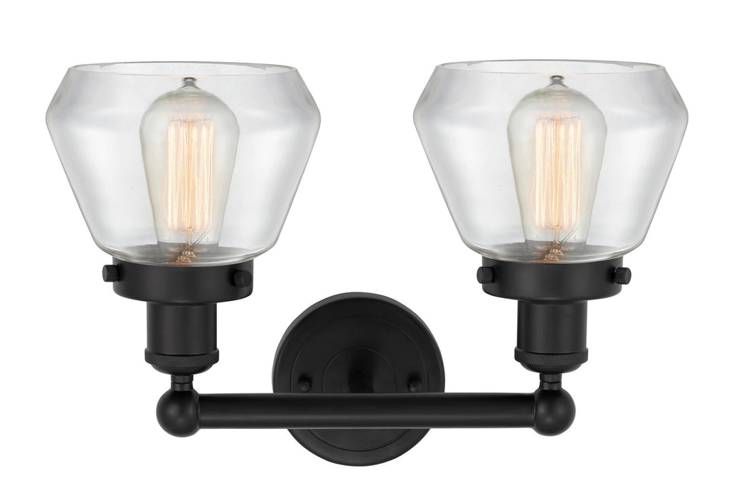 Innovations 616-2W-BK-G172 Two Light Bath Vanity, Matte Black