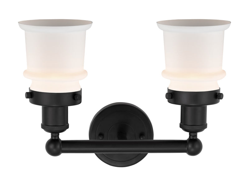 Innovations 616-2W-BK-G181S Two Light Bath Vanity, Matte Black