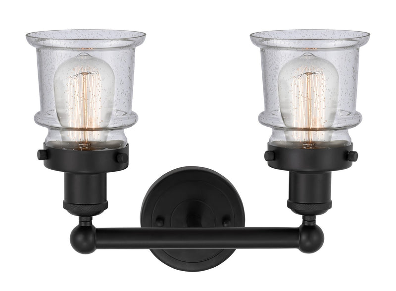 Innovations 616-2W-BK-G184S Two Light Bath Vanity, Matte Black