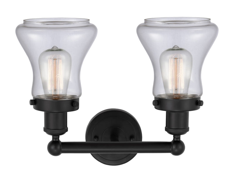 Innovations 616-2W-BK-G192 Two Light Bath Vanity, Matte Black