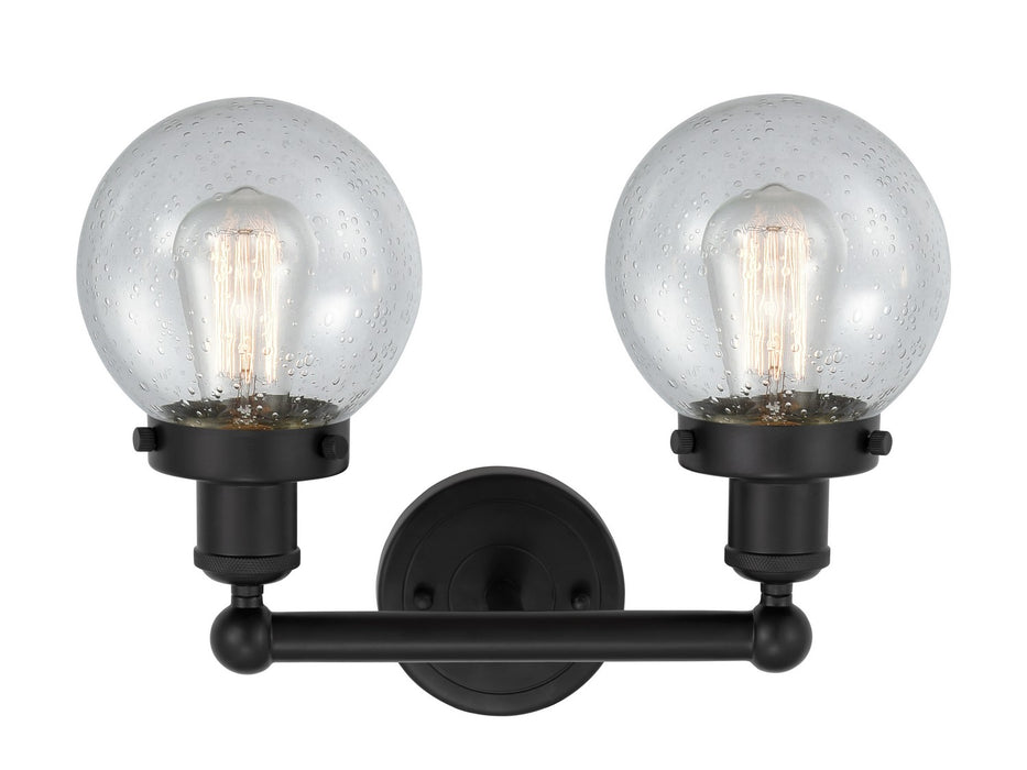 Innovations 616-2W-BK-G204-6 Two Light Bath Vanity, Matte Black