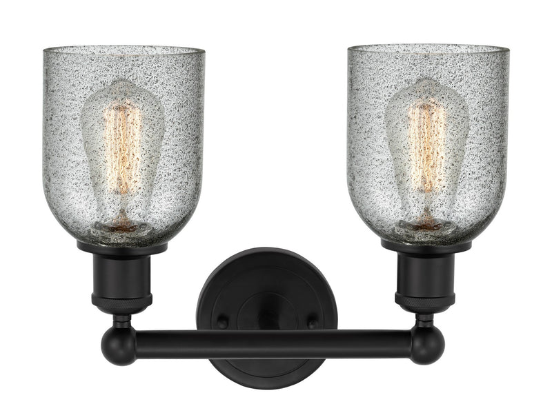 Innovations 616-2W-BK-G257 Two Light Bath Vanity, Matte Black