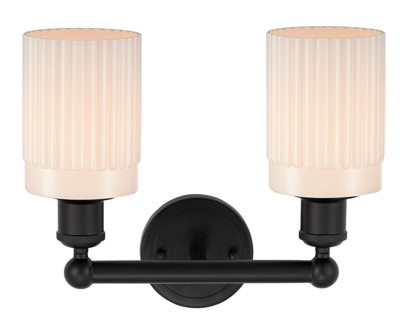 Innovations 616-2W-BK-G341 Two Light Bath Vanity, Matte Black