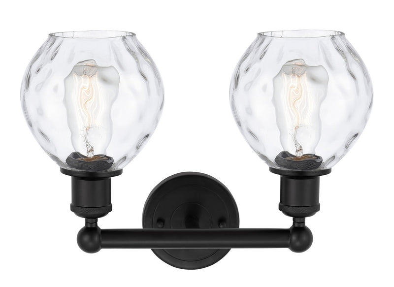 Innovations 616-2W-BK-G362 Two Light Bath Vanity, Matte Black