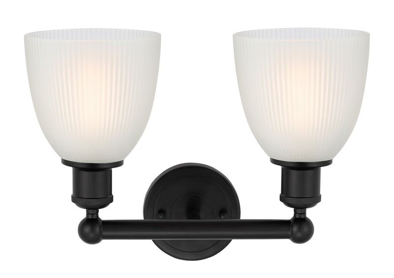 Innovations 616-2W-BK-G381 Two Light Bath Vanity, Matte Black