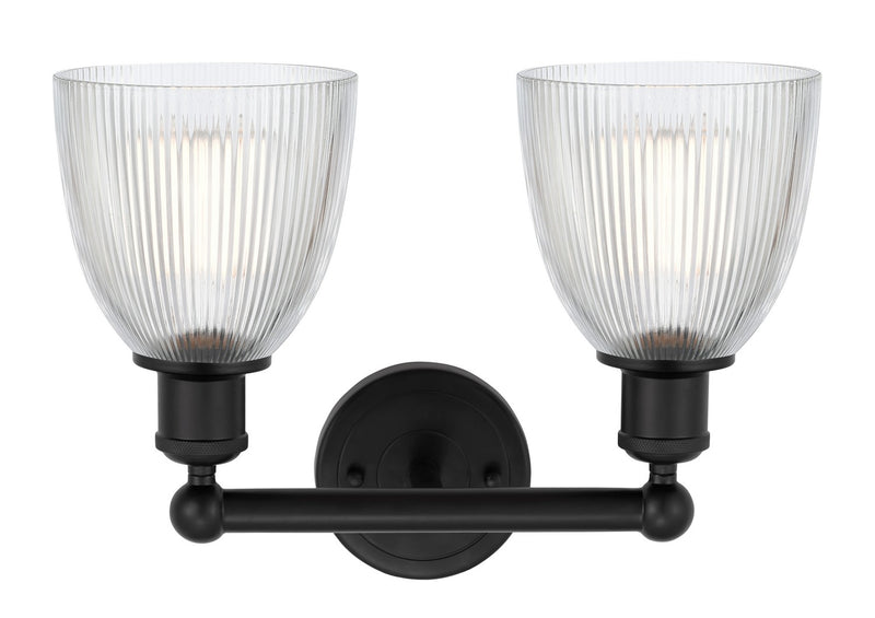 Innovations 616-2W-BK-G382 Two Light Bath Vanity, Matte Black