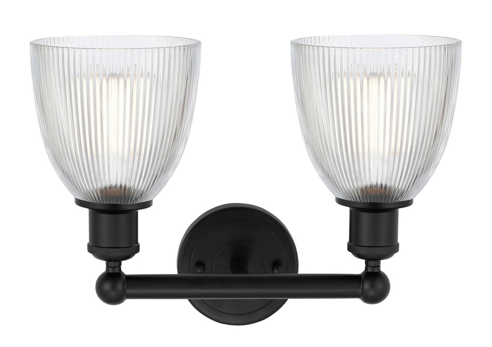 Innovations 616-2W-BK-G382 Two Light Bath Vanity, Matte Black