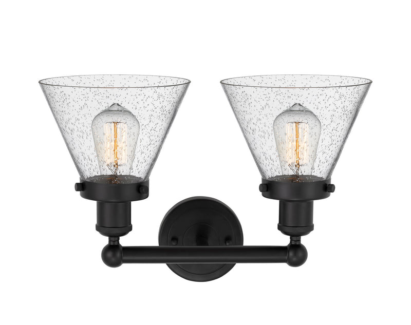 Innovations 616-2W-BK-G44 Two Light Bath Vanity, Matte Black