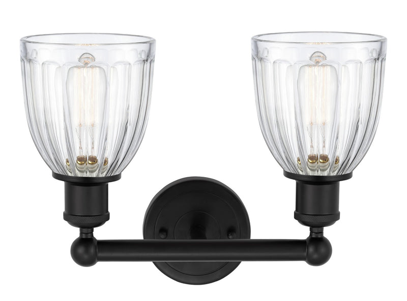 Innovations 616-2W-BK-G442 Two Light Bath Vanity, Matte Black