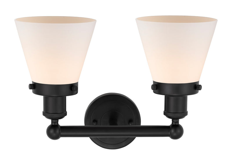 Innovations 616-2W-BK-G61 Two Light Bath Vanity, Matte Black