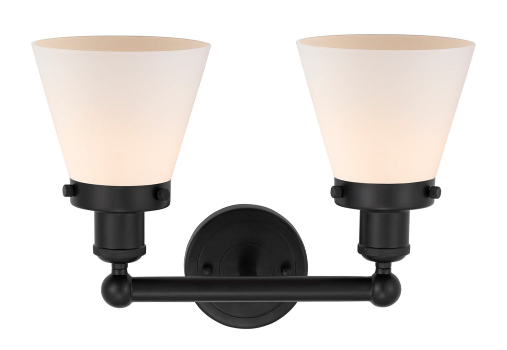 Innovations 616-2W-BK-G61 Two Light Bath Vanity, Matte Black