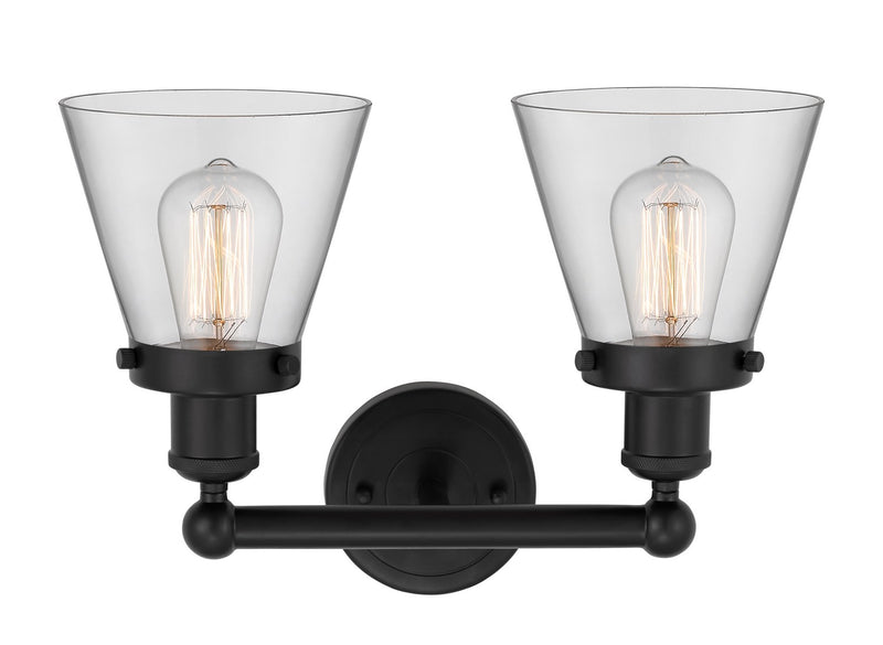 Innovations 616-2W-BK-G62 Two Light Bath Vanity, Matte Black