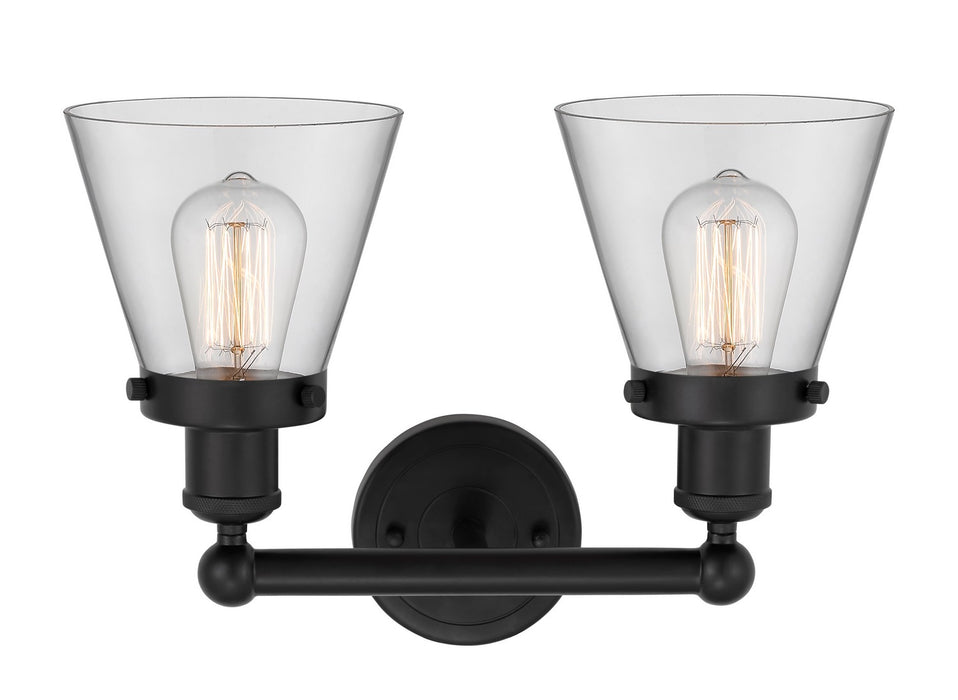 Innovations 616-2W-BK-G62 Two Light Bath Vanity, Matte Black