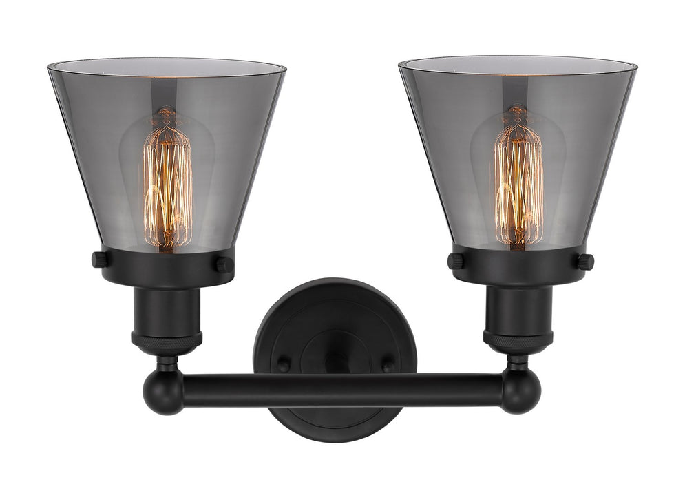 Innovations 616-2W-BK-G63 Two Light Bath Vanity, Matte Black