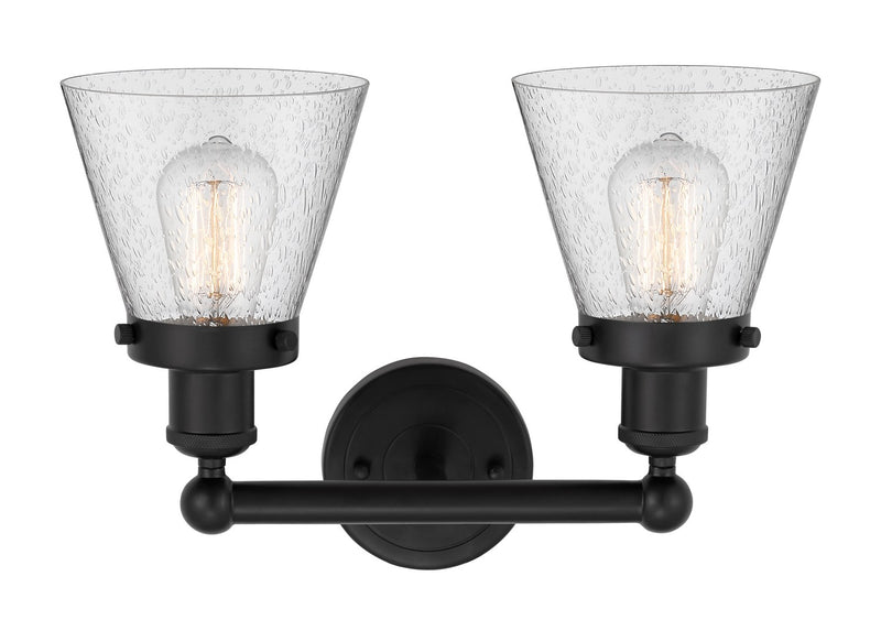 Innovations 616-2W-BK-G64 Two Light Bath Vanity, Matte Black