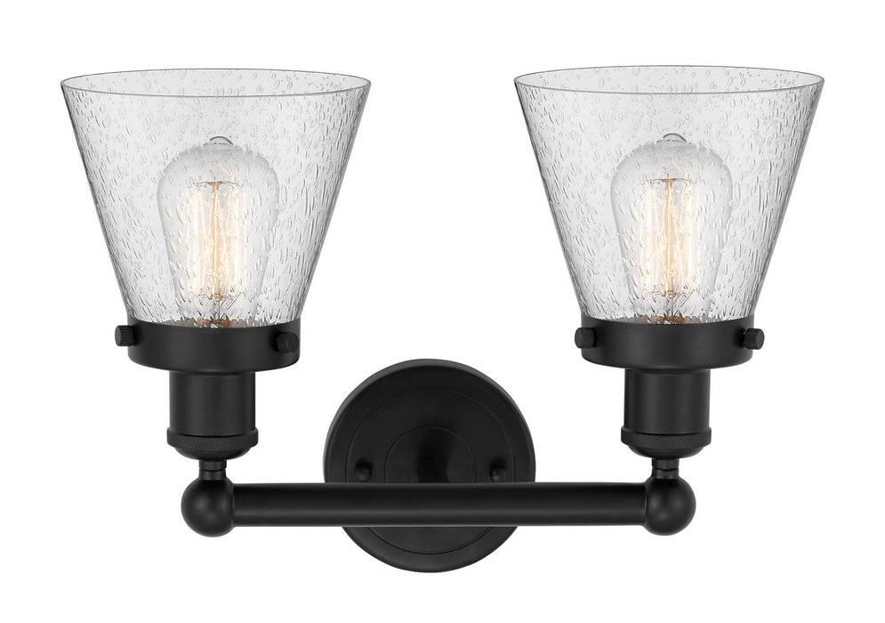 Innovations 616-2W-BK-G64 Two Light Bath Vanity, Matte Black