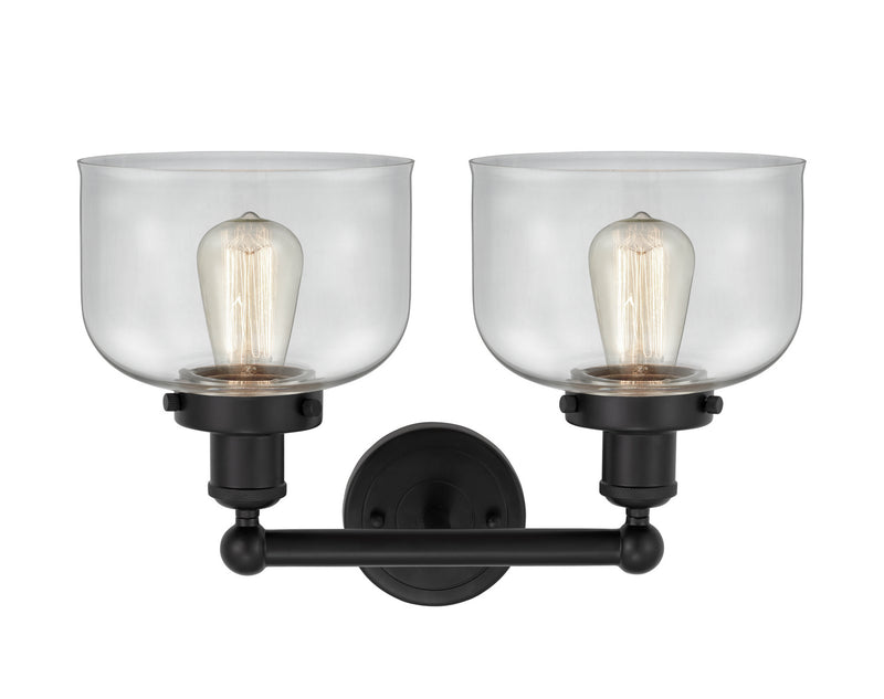 Innovations 616-2W-BK-G72 Two Light Bath Vanity, Matte Black