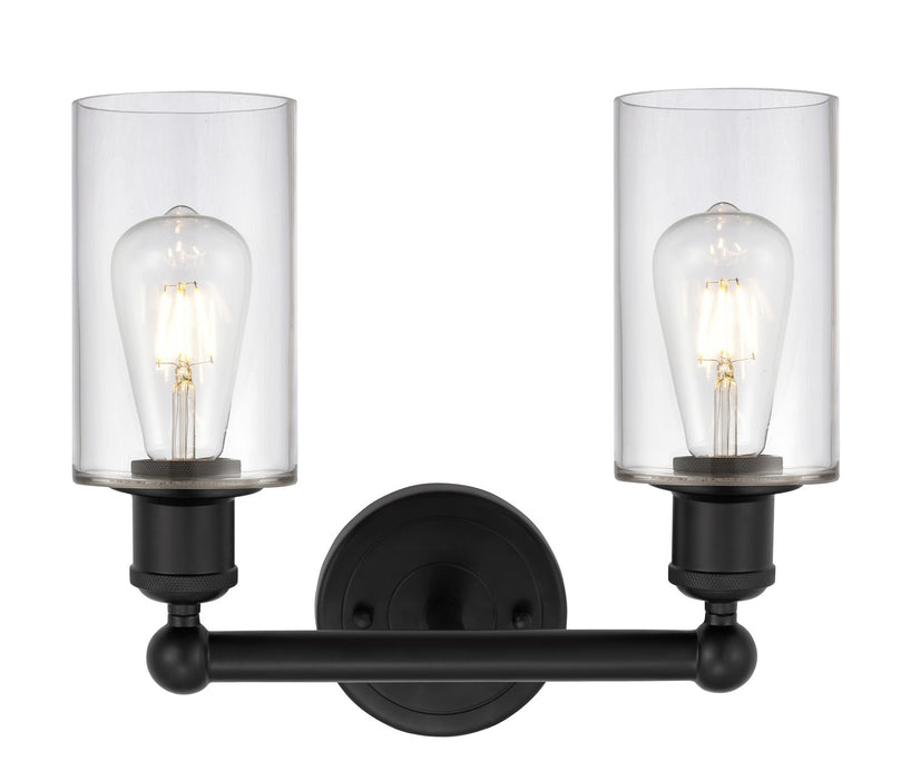 Innovations 616-2W-BK-G802 Two Light Bath Vanity, Matte Black