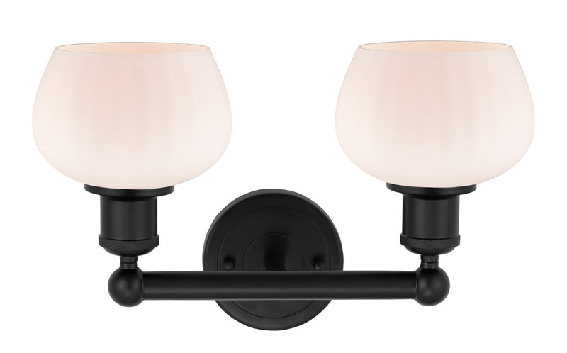 Innovations 616-2W-BK-G91 Two Light Bath Vanity, Matte Black