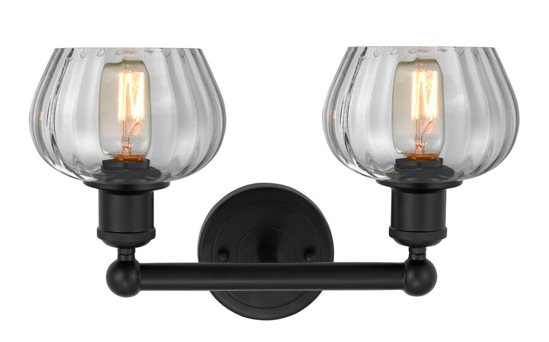 Innovations 616-2W-BK-G92 Two Light Bath Vanity, Matte Black