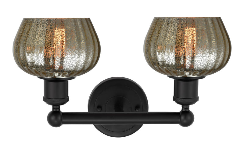 Innovations 616-2W-BK-G96 Two Light Bath Vanity, Matte Black