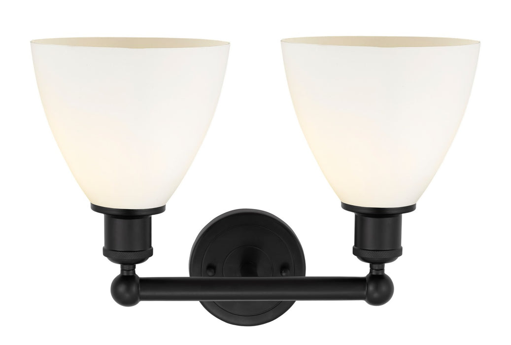 Innovations 616-2W-BK-GBD-751 Two Light Bath Vanity, Matte Black