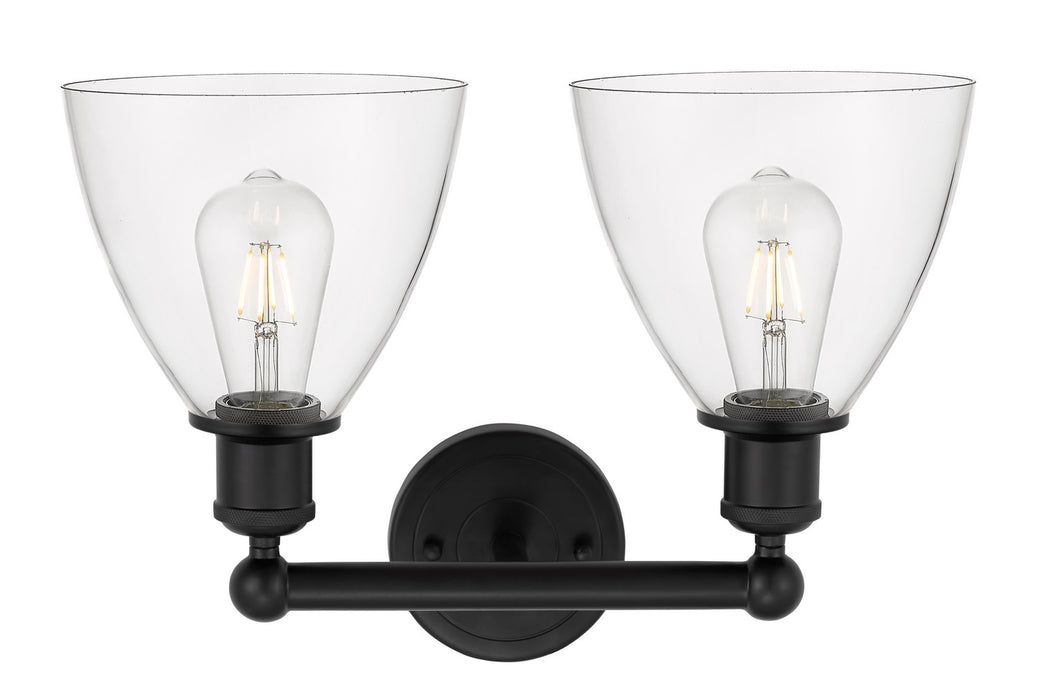 Innovations 616-2W-BK-GBD-752 Two Light Bath Vanity, Matte Black