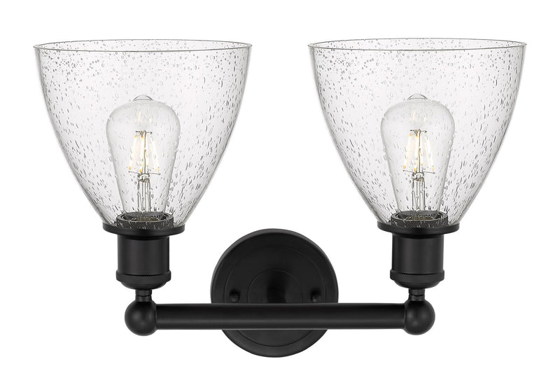 Innovations 616-2W-BK-GBD-754 Two Light Bath Vanity, Matte Black