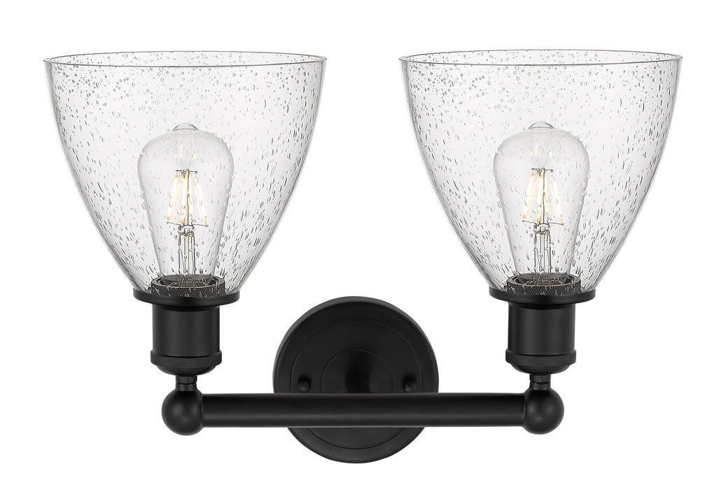 Innovations 616-2W-BK-GBD-754 Two Light Bath Vanity, Matte Black