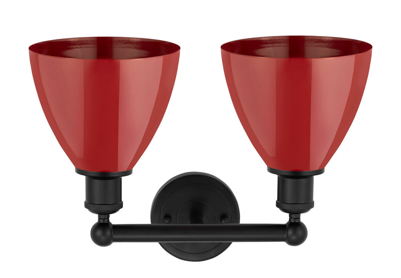 Innovations 616-2W-BK-MBD-75-RD Two Light Bath Vanity, Matte Black
