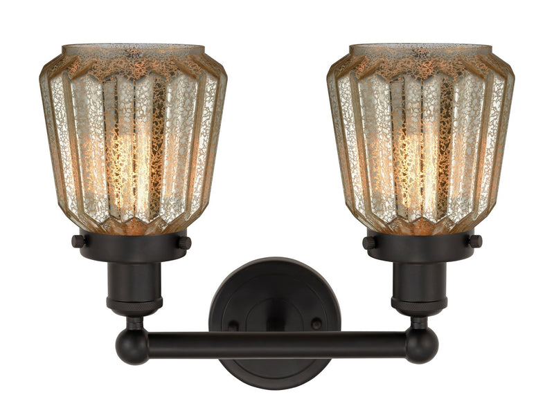 Innovations 616-2W-OB-G146 Two Light Bath Vanity, Oil Rubbed Bronze