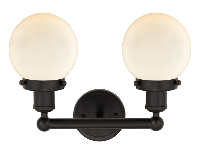 Innovations 616-2W-OB-G201-6 Two Light Bath Vanity, Oil Rubbed Bronze