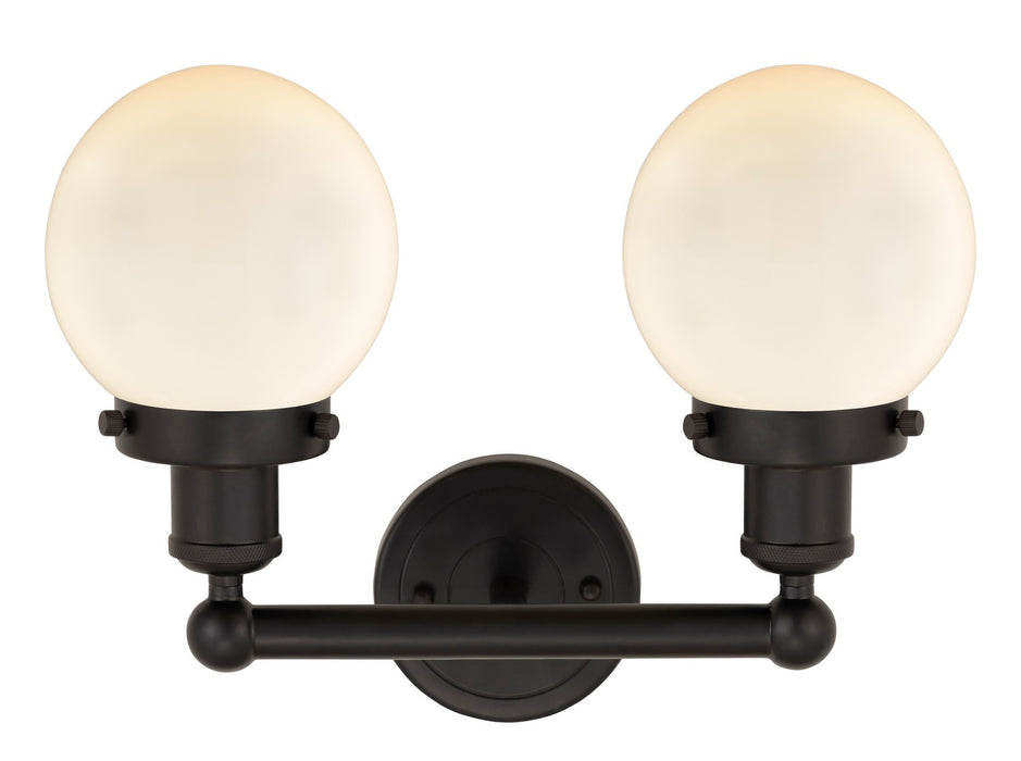 Innovations 616-2W-OB-G201-6 Two Light Bath Vanity, Oil Rubbed Bronze