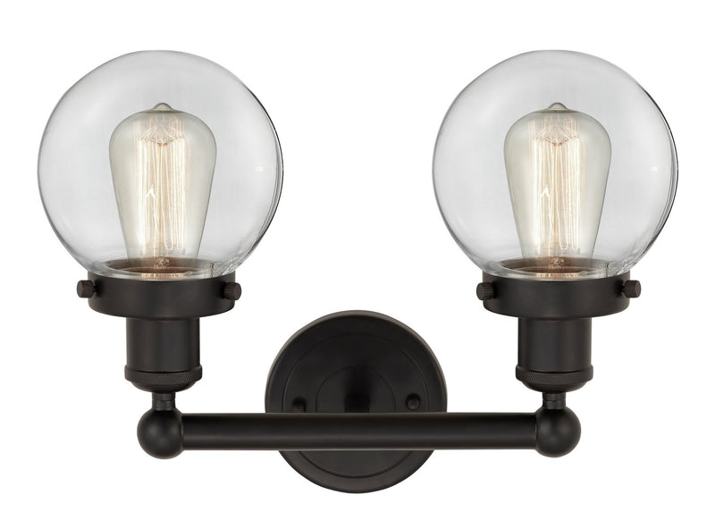 Innovations 616-2W-OB-G202-6 Two Light Bath Vanity, Oil Rubbed Bronze