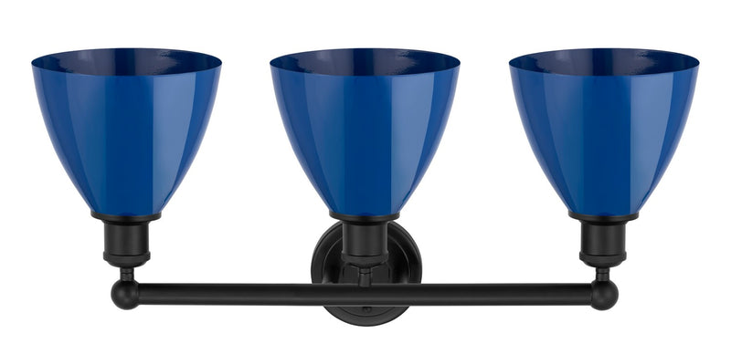 Innovations 616-3W-BK-MBD-75-BL Three Light Bath Vanity, Matte Black