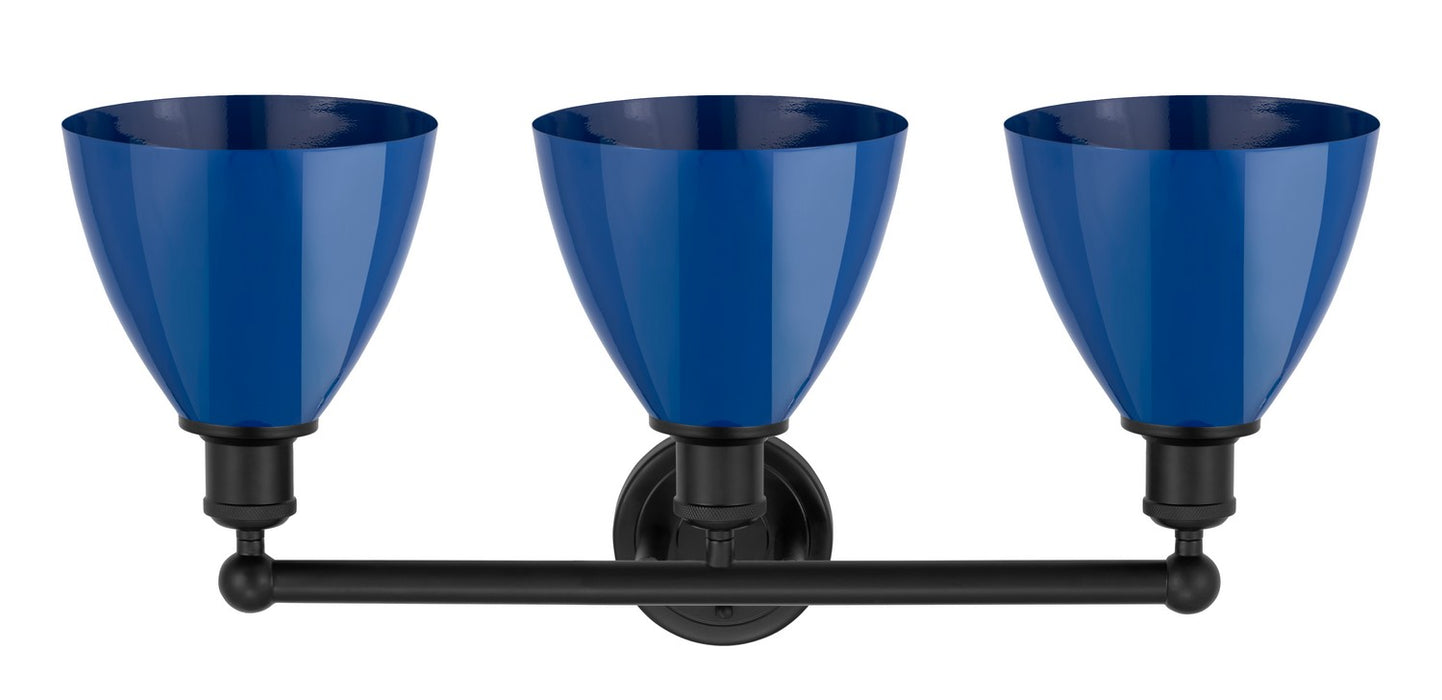 Innovations 616-3W-BK-MBD-75-BL Three Light Bath Vanity, Matte Black