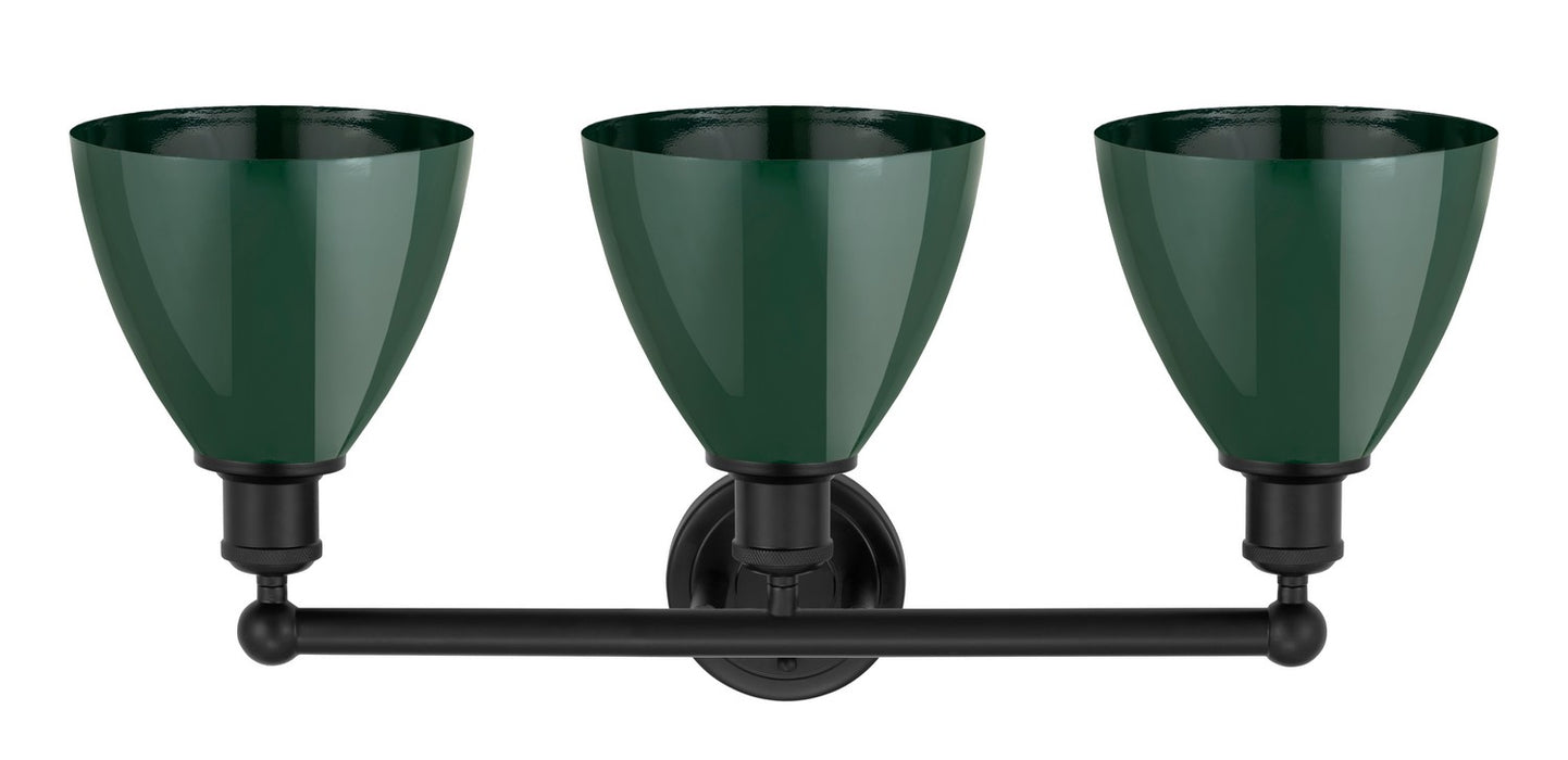 Innovations 616-3W-BK-MBD-75-GR Three Light Bath Vanity, Matte Black