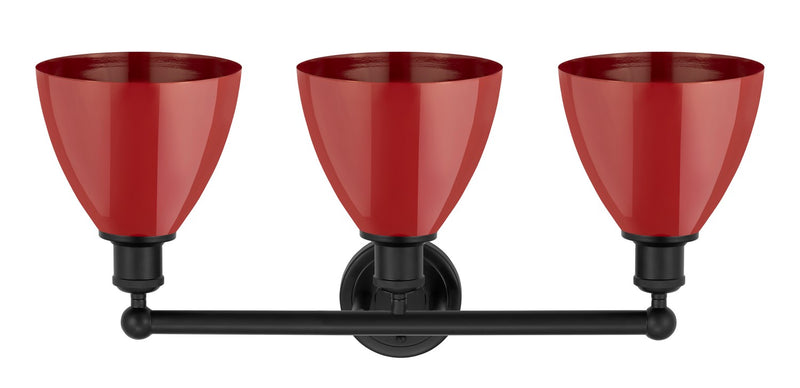 Innovations 616-3W-BK-MBD-75-RD Three Light Bath Vanity, Matte Black