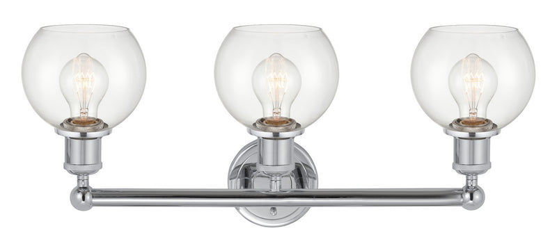 Innovations 616-3W-PC-G122-6 Three Light Bath Vanity, Polished Chrome