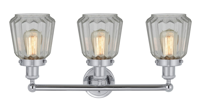 Innovations 616-3W-PC-G142 Three Light Bath Vanity, Polished Chrome