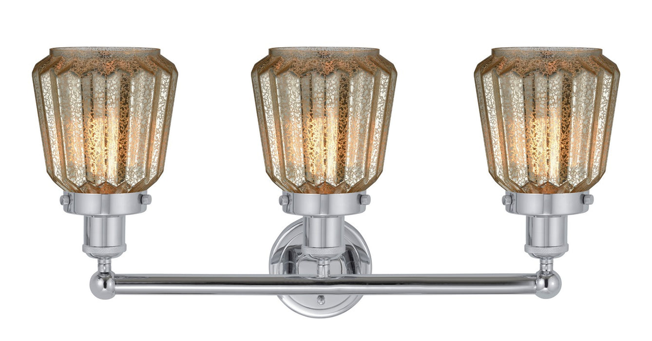 Innovations 616-3W-PC-G146 Three Light Bath Vanity, Polished Chrome