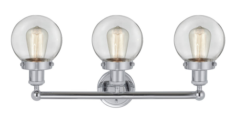 Innovations 616-3W-PC-G202-6 Three Light Bath Vanity, Polished Chrome