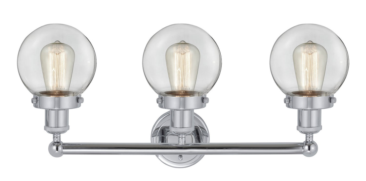 Innovations 616-3W-PC-G202-6 Three Light Bath Vanity, Polished Chrome