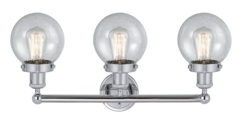 Innovations 616-3W-PC-G204-6 Three Light Bath Vanity, Polished Chrome